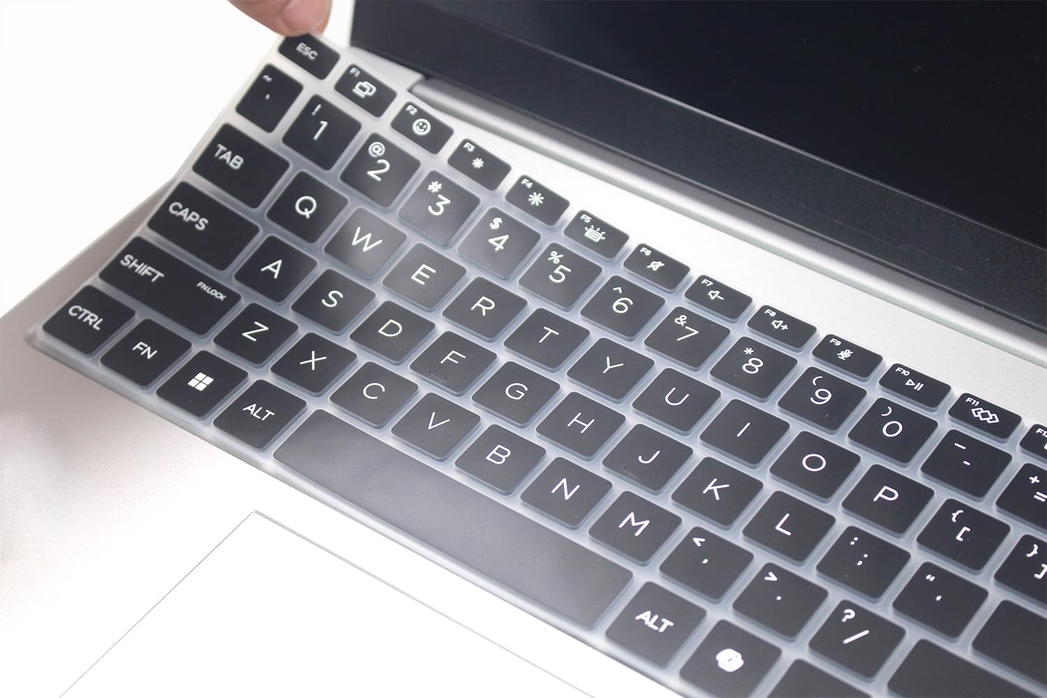 Photo 1 of Uhamn Silicone Keyboard Cover Skin Compatible for HP OmniBook 7 Laptop 16 16-ay 16-az Series 16-ay0087nr 16-az0097nr, HP OmniBook 7 17.3” AI PC 17-dc Series 17-dc0000nr (with Numeric Keypad) (Black)