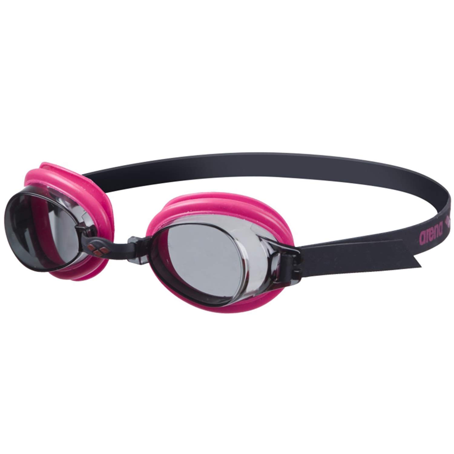 Arena Bubble Jr 3 Swimming Goggles, Unisex Adult, Unisex adult, Bubble Jr 3, Black (Black / Smoke / Fuc), only size, 92395