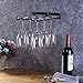 Stemware Wine Glass Rack Wall Mountable Heavy Duty Thick Wrought Exquisite bronze black powder coating 2 Rows 10.2 Inch Deep,Metal Storage Hanger for Kitchen or Bar