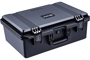 Lykus HC-4420 Waterproof Hard Case with Customizable Foam Insert, Interior Size 44x29x17 cm, Suitable for Pistol, Gun, DSLR C