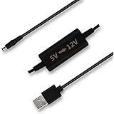 KUNCAN Dc 5v to Dc 12v Converter Step Up Voltage Converter 5ft Am to Dc 5.5 x 2.1mm
