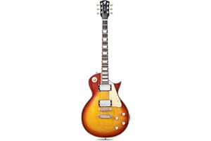 Fesley LP Electric Guitar with Arched Top:39" Solid Body Electric Guitars with Mahogany Body/Rosewood Fretboard,Electric Guitar with Humbucker Pickups,Guitarra Eléctrica with Alice String,Sunburst