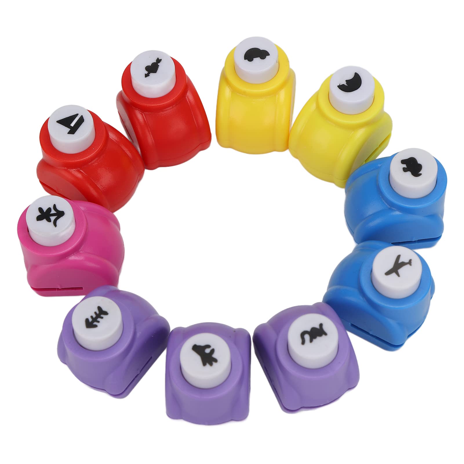 10Pcs Mini Paper Punches, Hole Punches Mini Multiple Patterns DIY Puncher Set for Crafting Scrapbooking Nail Art Photo DIY Card Stamping
