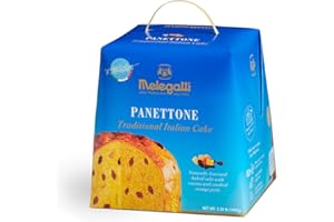 Melegatti Traditional Panettone, 1000g (35.2oz, 2.2lb), With Real Butter & Natural Mother Yeast, Original Italian Recipe, Holiday Cake, Italian Import (Pack of 1)