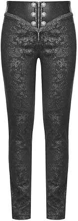 Men Trousers Pants Black Brocade Steampunk VTG Vintage Gothic Victorian