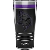 Tervis Traveler NFL Minnesota Vikings - Night Game Triple Insulated Tumbler Travel Cup Keeps Drinks Cold & Hot, 20oz, Stainless Steel