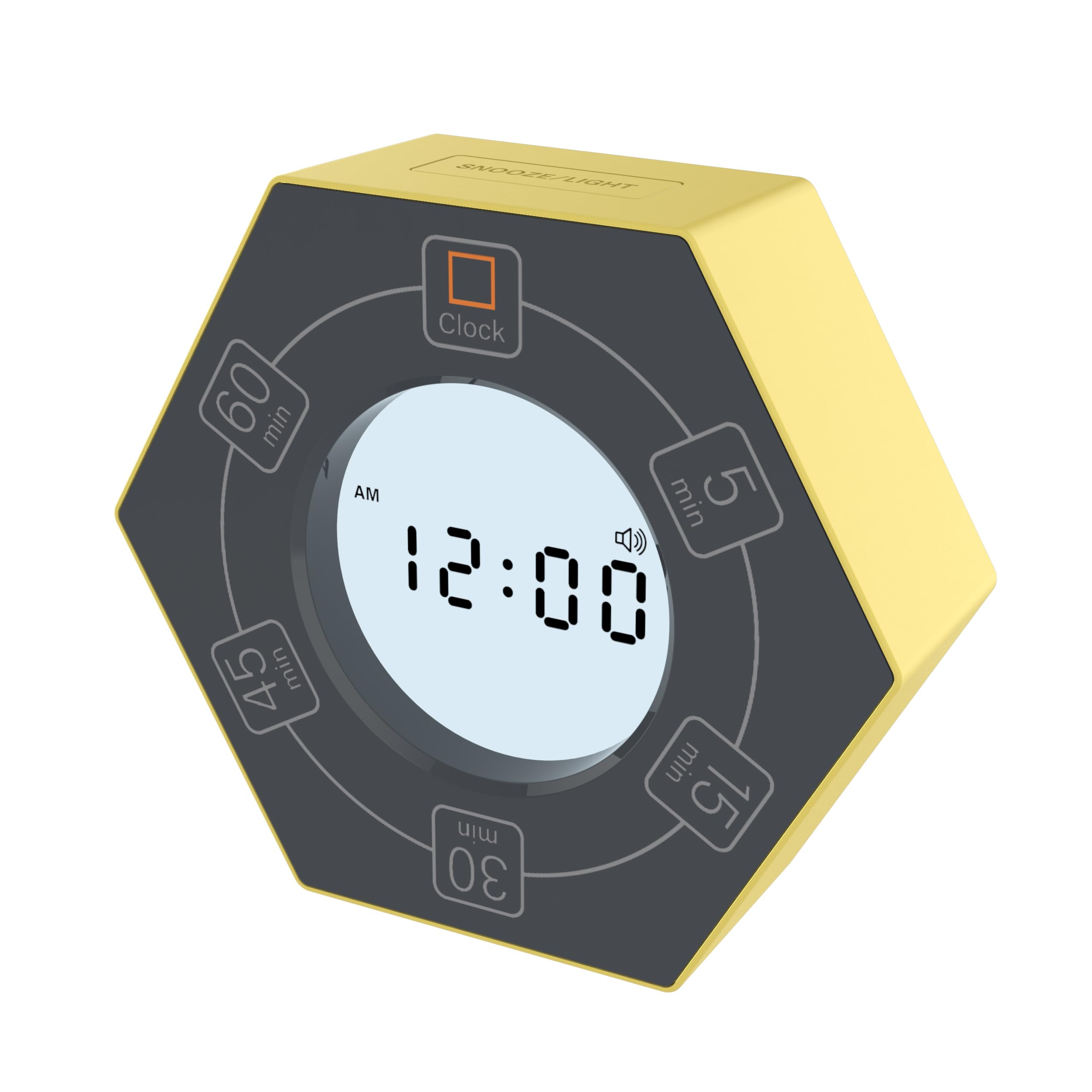 Znewtech Home & Office Desk Timer with Clock, 10, 20 Minute Preset Countdown Timer, Easy-to-Use Time Management Tool for Classroom, Meeting, Cooking, Study, Homework, Workouts (Purple)