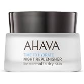 AHAVA Time To Hydrate Night Replenisher, Normal To Dry Skin - Rich &amp; Velvety Cream for Deep Hydration, Fight Overnight Dehydration &amp; Reinforce Skin Barrier, with Osmoter, Jojoba &amp; Vitamin E, 1.7 Fl.Oz
