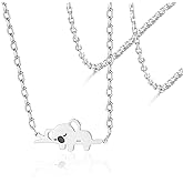 VASSAGO Koala Necklace Stainless Steel Cute Animal Pendant Koala Bear Jewelry Gifts for Women Teens Animal Lovers