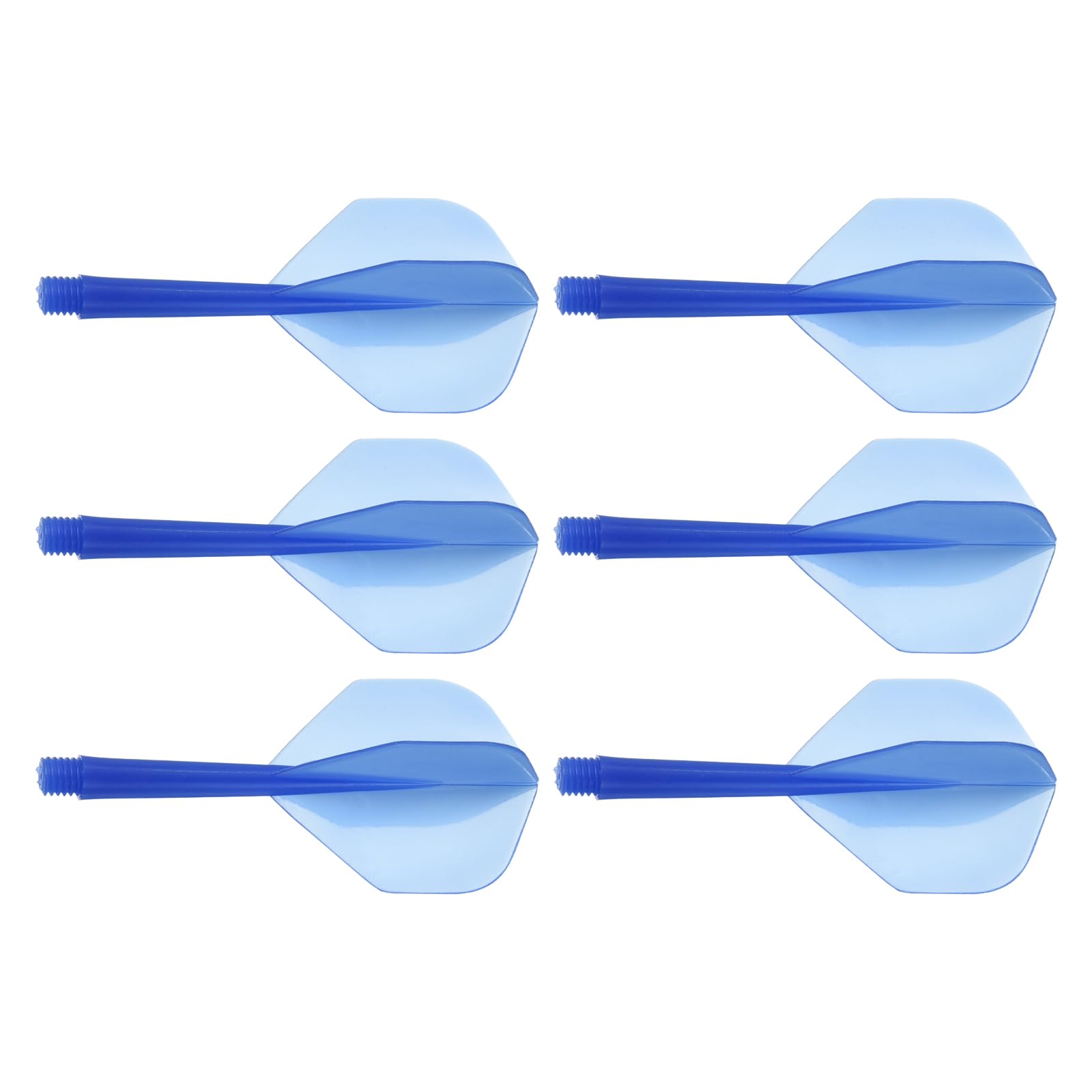 M METERXITY 6 Pack Integrated Dart Shaft and Flights-One-Piece Dart Shaft, Plastic Anti Break, Apply to Soft Tip Darts and Steel Tip Darts (4BA, Dark Blue)