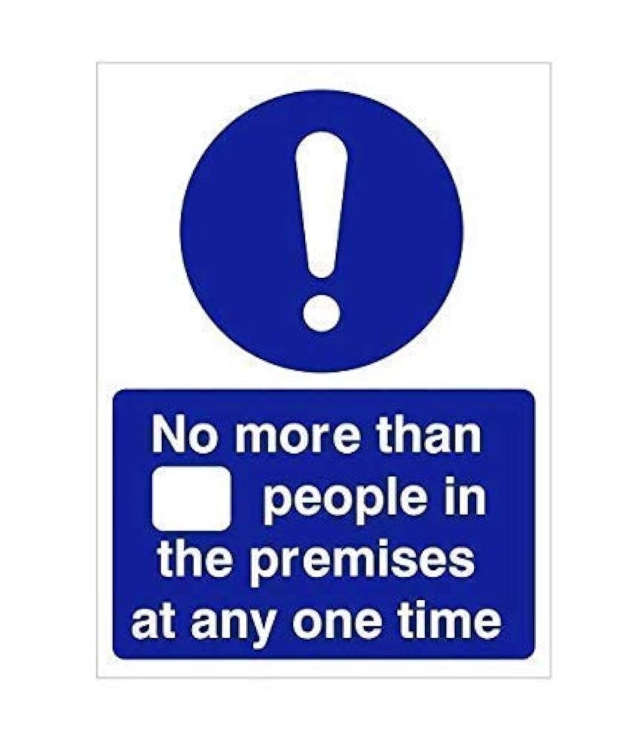 Maximum number of people social distancing zone sign Fill in with a marker pen how many people are allowed in at any time Safety sign Window, Door or Wall Sign to stop the spread A4 size