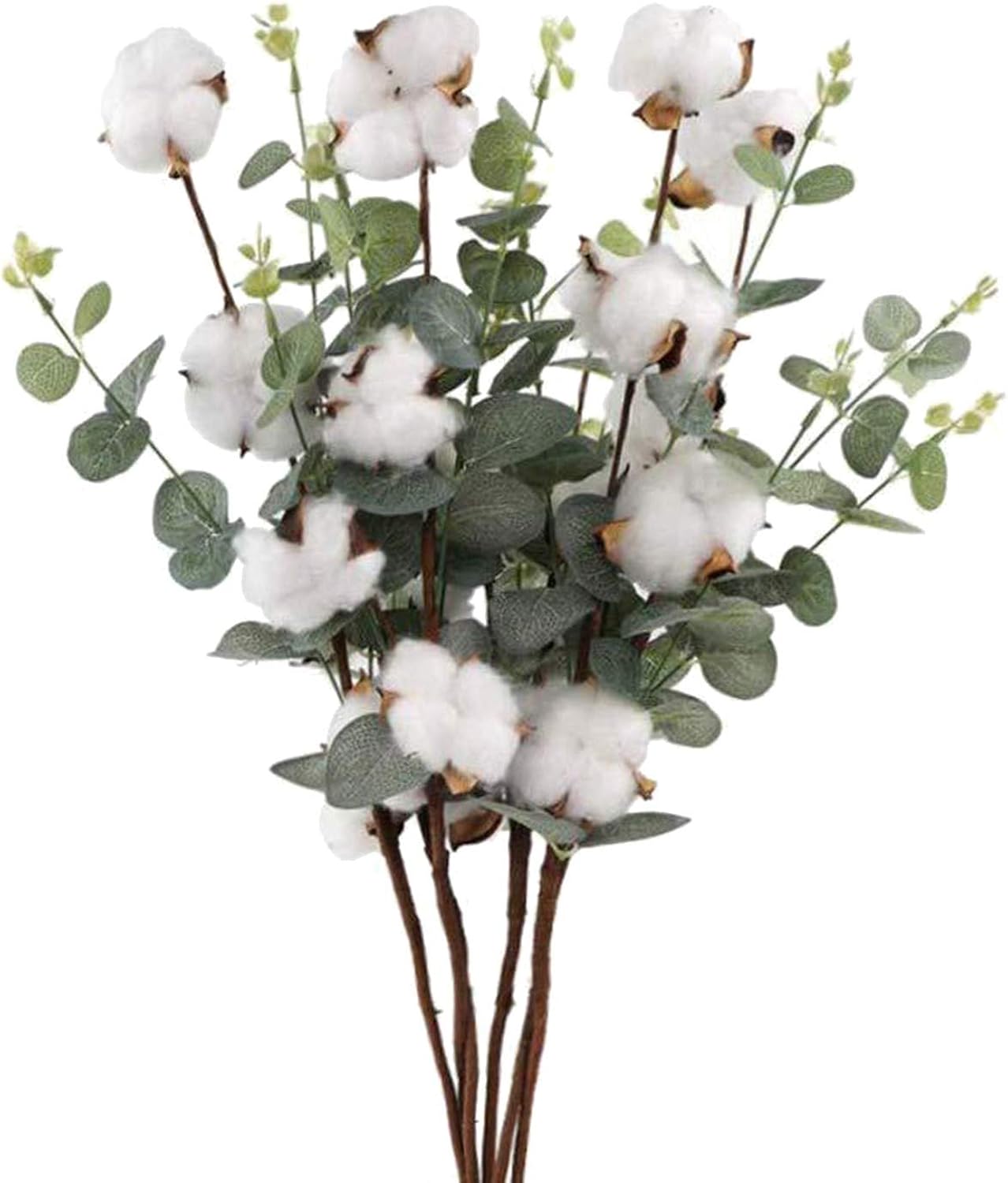 Cotton Stems Artificial Cotton Flowers Natural Dried Cotton