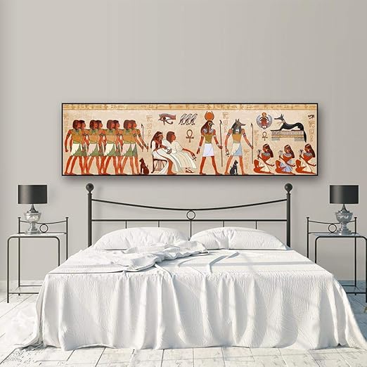 Amazon レトロなエジプトの女王クレオパトラポスターキャンバス絵画古代エジプトのファラオhdプリント画像壁画壁アートベッドサイドの家の部屋の装飾40x160cmアンフレーム ウォールステッカー オンライン通販