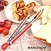 MANLEHOM Kitchen Tongs, Stainless Steel Heat Resistant Locking Tongs for Cooking Food Serving Salad Barbecue Grill 9