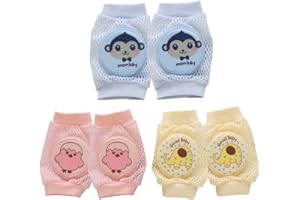 TOYMYTOY Infant Toddler Kneepads Baby Knee Pad Crawling Safety Protector,3 Pairs