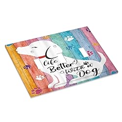 Funny Animal Cute Dog Colorful Wood Rainbow Panel 3