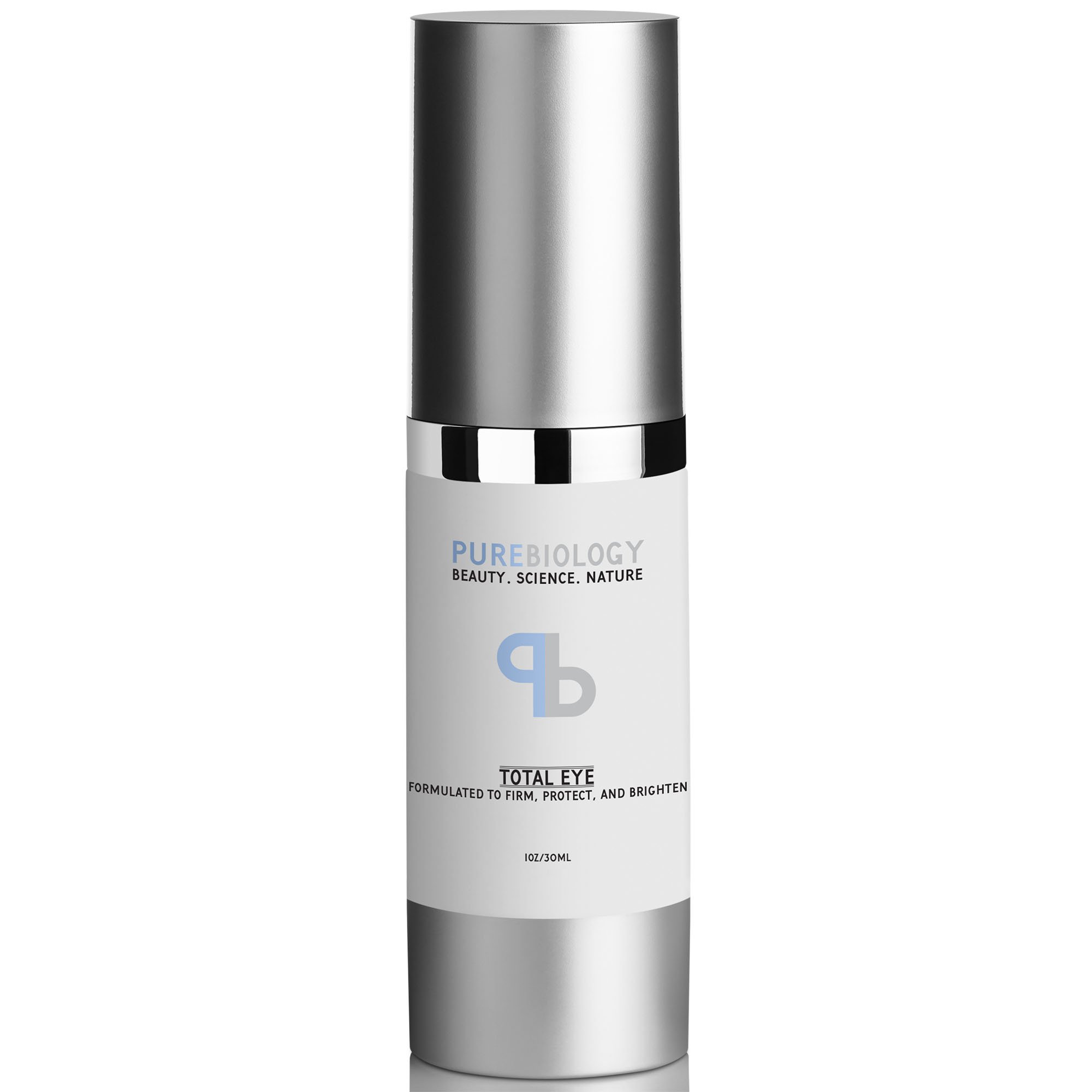 Pure Biology “Total Eye” Anti Aging Eye Cream Infused with Instant Lift Technology & Baobab Fruit Extract - Instant Firming & Long Term Reduction in Wrinkles, Bags & Dark Circles (1 oz.)