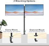 Bracwiser Dual Fully Adjustable Monitor Arm Stand MD7842 31.5 Inch Pole view 5