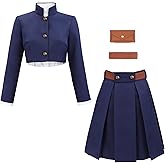 C-ZOFEK US Size Anime Cosplay Uniform with Belt Waist Bag Coat Skirt Female Halloween Costume