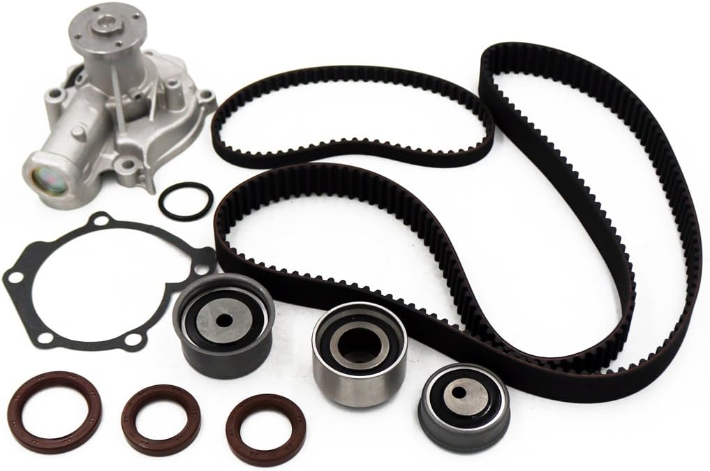 Timing Belt Water Pump Kit fits for 1999 2000 2001 2002 2003 2004 2005 Hyundai Sonata, 2001-2004 Hyundai Santa Fe, 2002-2006 Kia Optima 2.4L DOHC 16V