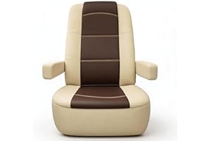 RV Seat Covers Captains Chairs (Dark Coffee 2 Pack) - Nappa Leather Motorhome Seat Covers for Class A,Front Driver & Passenge