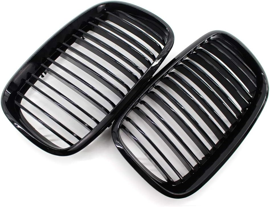 DM Autotele – Set 2 Griglie Calandra Nere Lucide Per BMW X3 F25 – Effetto Sportivo M