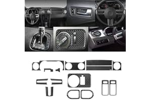 15Pcs Soft Fiber Dashboard Central control Panel car Cab inner Full Set Kit Decoration Trim Fit for Mustang 2005-2009 Auto In
