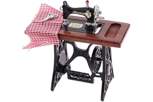HAOMIAN 1:12 Dollhouse Miniature Furniture Sewing Machine Tailor Toy Doll House Vintage Decoration Accessories