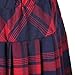 Women's Elastic Waist Plaid Pleated Skirt Tartan Skater School Uniform Mini Skirts (Series 1 red, Medium)