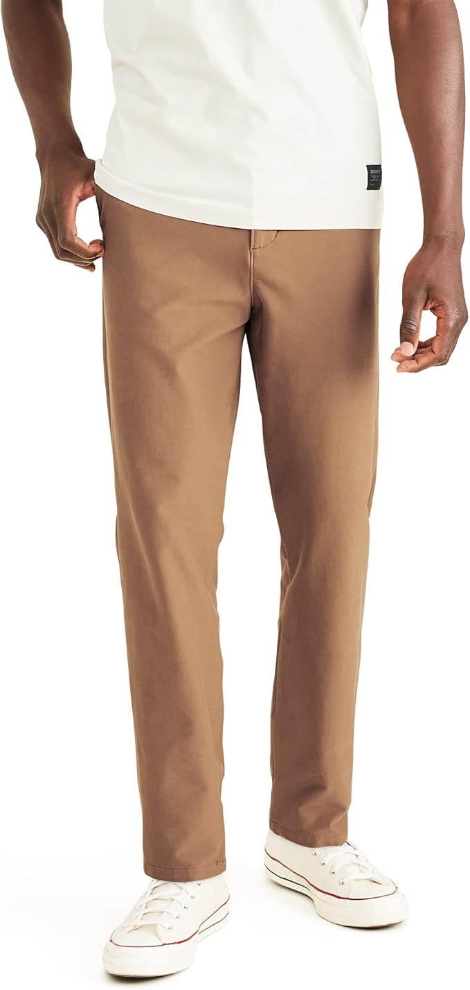 Dockers T3 Comfort Knit Chino Pants Uomo - Pantaloni Chino A Maglia, Vestibilità Skinny, Tessuto Elasticizzato, 84% Cotone 16% Elastan, Taglia 40