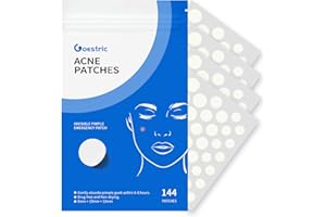 GOESTRIC Pimple Patches for Face Hydrocolloid Acne Patches, Invisible Zit Stickers Covering Blemishes, 3 Size Hydrocolloid Spot Stickers for Face and Skin (144 Count(Pack of 1))