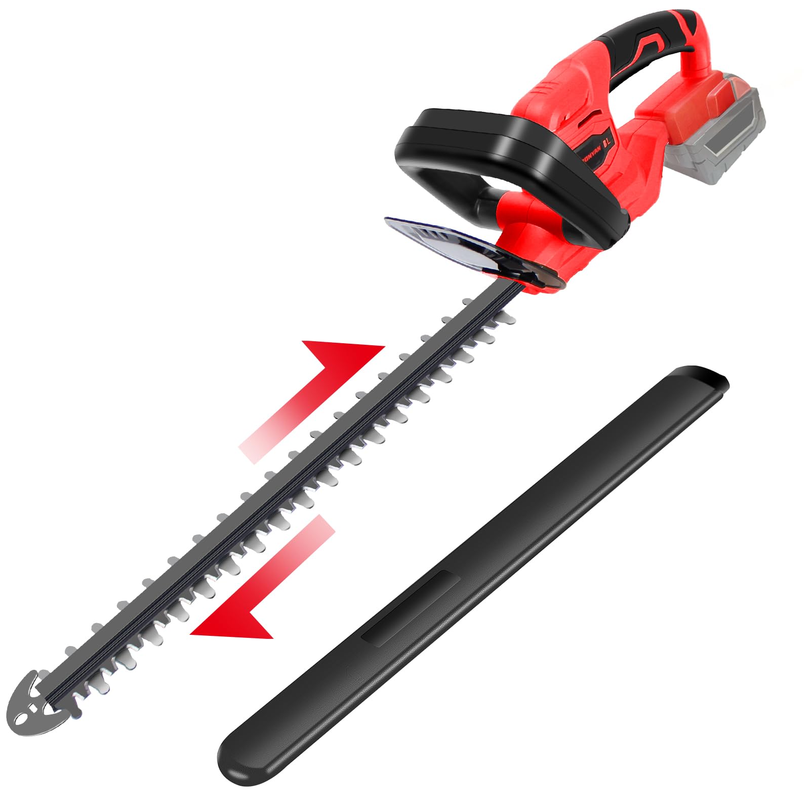 Photo 1 of Tronyan Hedge Trimmer Compatible with Milwaukee 18V Battery (Tool Only), Cordless Bush Trimmer with 1600RPM Brushless Motor, 22 Inches Steel Blade with 3/5'' Cutting Capacity (No Battery)
