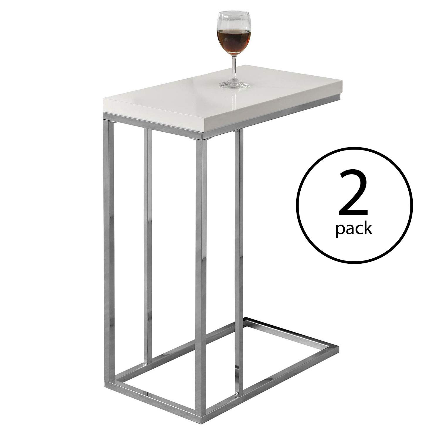 Best monarch specialties white glass top end table