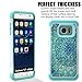 S7 Edge Case, MagicSky [Shock Absorption] Studded Rhinestone Bling Hybrid Dual Layer Armor Defender Protective Case Cover for Samsung Galaxy S7 Edge (Flower)
