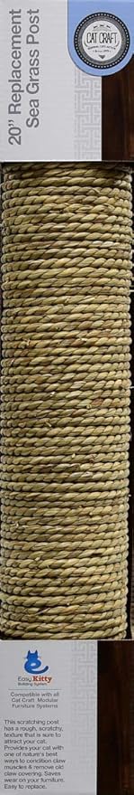 easy kitty building system seagrass scratching post