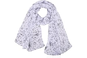 Musical Chiffon Scarf Long Neck Scarf