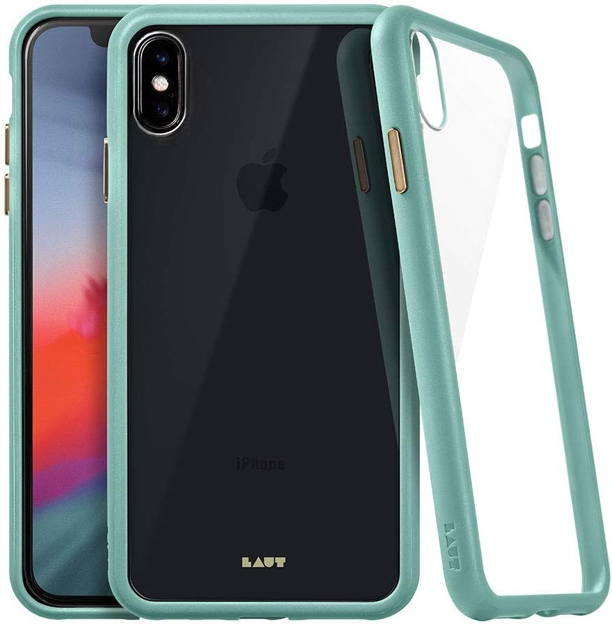 LAUT - Accents Tempered Glass for iPhone Xs Max| Ultra Durable | Crystal Clear | Anti-Fingerprint | Scratch Resistant (Mint)