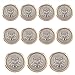 Shuang Dong 11 Pieces Polished Gold Metal Blazer Buttons with Inlaid Silver, Including 8 x 15mm and 3 x 20mm