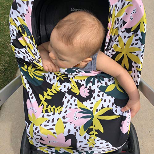 Simka Rose Car Seat Canopy Nursing Cover 6 in 1 Multi Use Cover