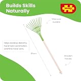 Bigjigs Toys Long Handled Leaf Rake with Wooden Handle 86cm view 6