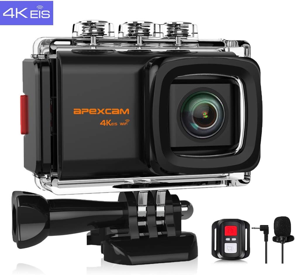 Action Cam Apexcam 4K 20MP - Impermeabile 40m, WiFi, Telecomando, 2 Batterie, Con Scheda 64GB - Foto 7