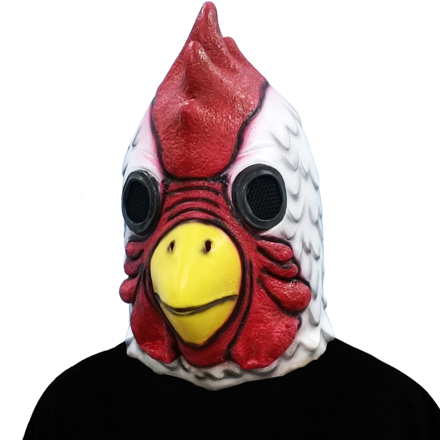 Gmasking 2018 Exclusive Latex Cartoon Rooster Head Halloween Chicken Costume Mask