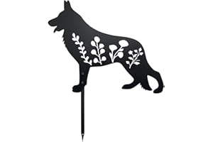 Urbraneco German Shepherd Garden Stake - Handcrafted Outdoor Decor for Dog Lovers, Durable Yard Art Statue
