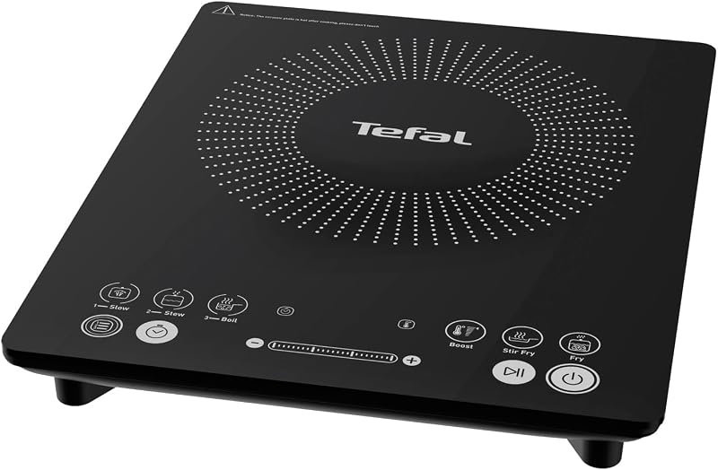 Tefal Slim Portable Induction Hob 2100W 6 Functions Black IH210840