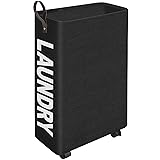 HomeHacks Rolling Slim Laundry Hamper Collapsible