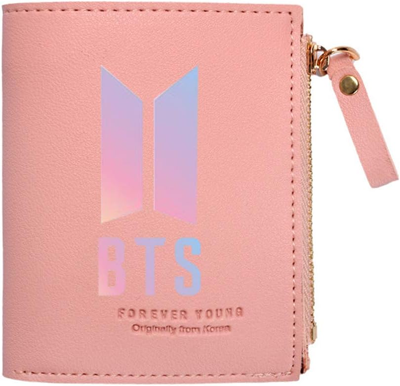 Kpop BTS Blackpink Wallet for Girls Zipper PU Wallet Purse Coin Leather Tassel Multifunctional Great Gift for Fans