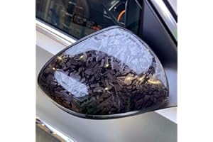 ASENDIWAY Black Gloss Forged Carbon Fiber Car Vinyl Wrap Stretchable Decal Sticker Film Sheet Air Release DIY Decoration Vinyl Roll 3M