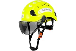 SAFEBUILDER CR06+V Construction Safety Helmet with Visor ABS Hard Hat Adjustable Ventilation Hardhats Industrial Work Head Protection for Men Certified ANSI/ISEA Z89.1