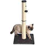 Amazon Basics Cat Scratching Post, Medium, 16 x 16 x 32 Inches, Gray