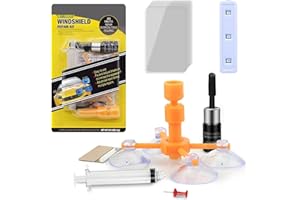 JYINKZF Windshield Crack Repair Kit, Glass Repair Fluid with UV Curing Lamps, Automotive Quick Fix, Car Windshield Repair Kit for Chips, Cracks, Star-Shaped, Bull's-Eye Damage